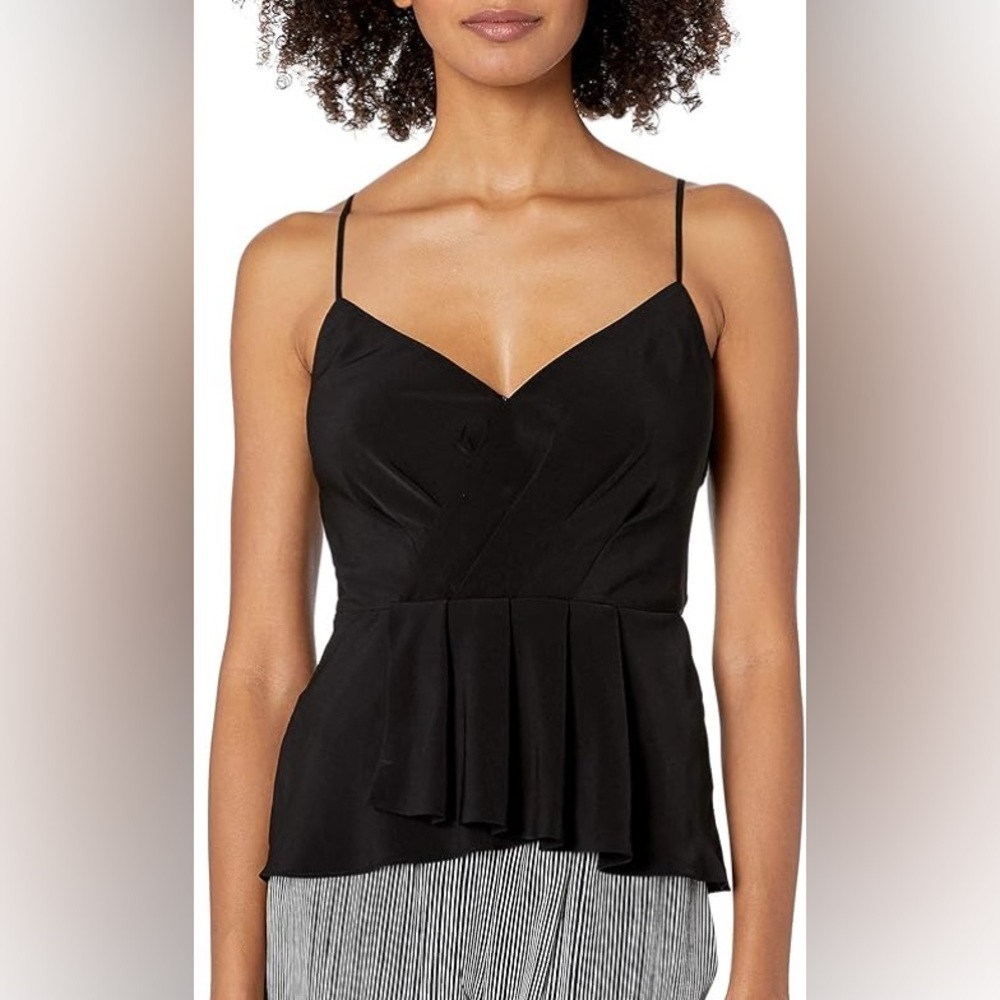 NWT Bailey 44 Agolde Anabelle Solid Cami Black